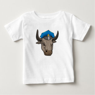 Stier als Polizist Polizei Baby T-shirt