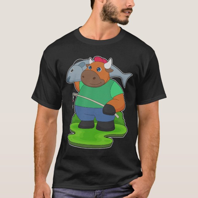 Stier-Anglerfisch-Angeln T-Shirt (Vorderseite)