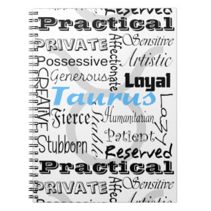 Stier Astrologie Sternzeichen Horoskop Collage Notizblock