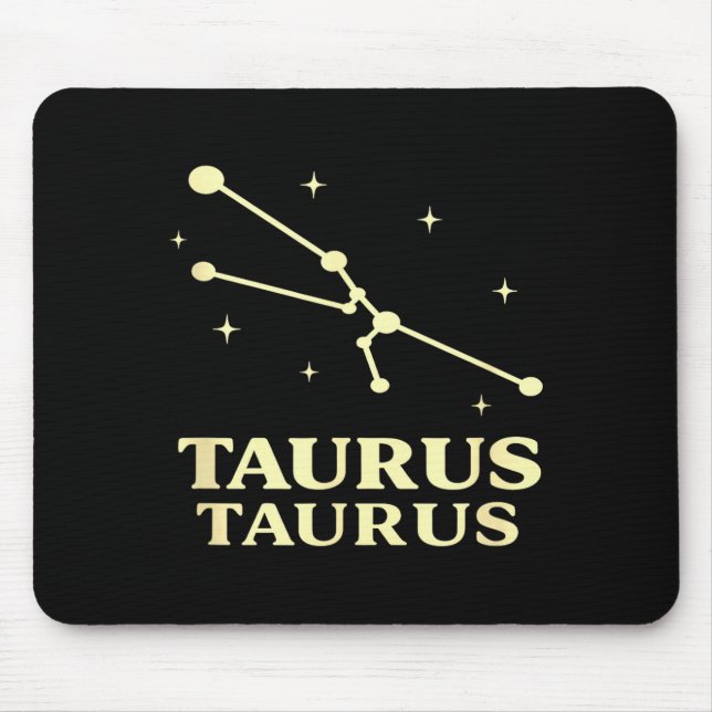 Stier Astrologie Sternzeichen Sternbild Tierkreis  Mousepad (Vorne)