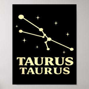 Stier Astrologie Sternzeichen Sternbild Tierkreis Poster
