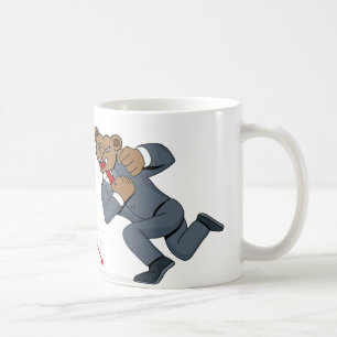 Stier-Bärn-Kampf-Börse-Cartoon Kaffeetasse
