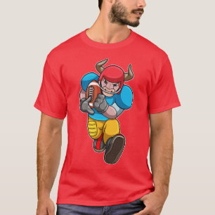 Stier bei Sport mit Helm T-Shirt
