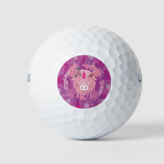 Stier Blüte des Lebens Golfball