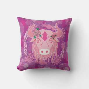 Stier Blüte des Lebens Kissen