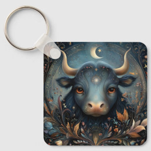 Stier Bull Zodiac Astrologie Himmels Geburtstag Schlüsselanhänger