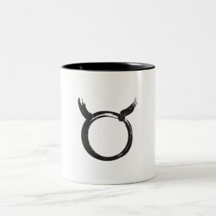 Stier Bull Zodiac Zeichen Frühling Astrologie Zweifarbige Tasse