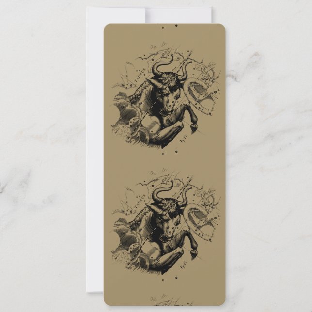 Stier Constellation Hevelius 1690 Gravur (Vorderseite)