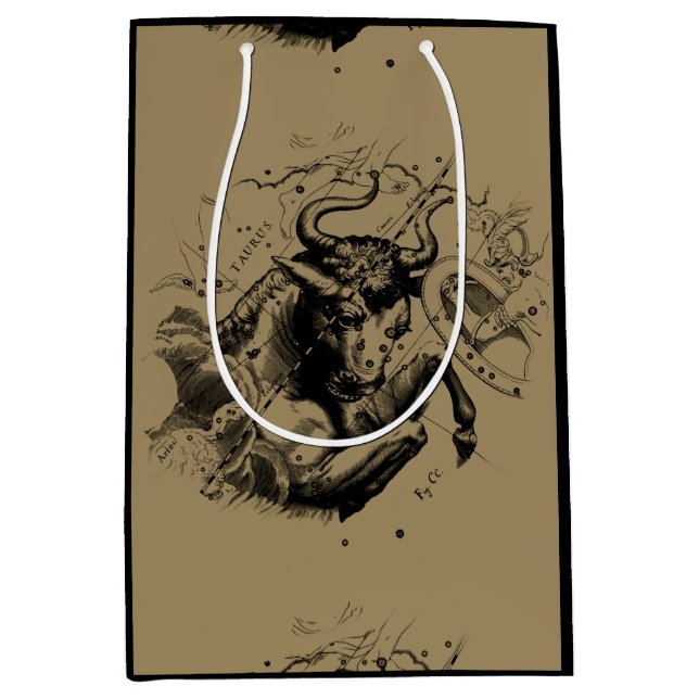 Stier Constellation Hevelius 1690 Gravur Mittlere Geschenktüte (Vorderseite)