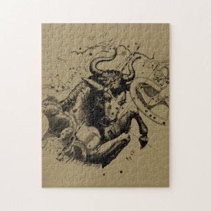 Stier Constellation Hevelius 1690 Gravur Puzzle