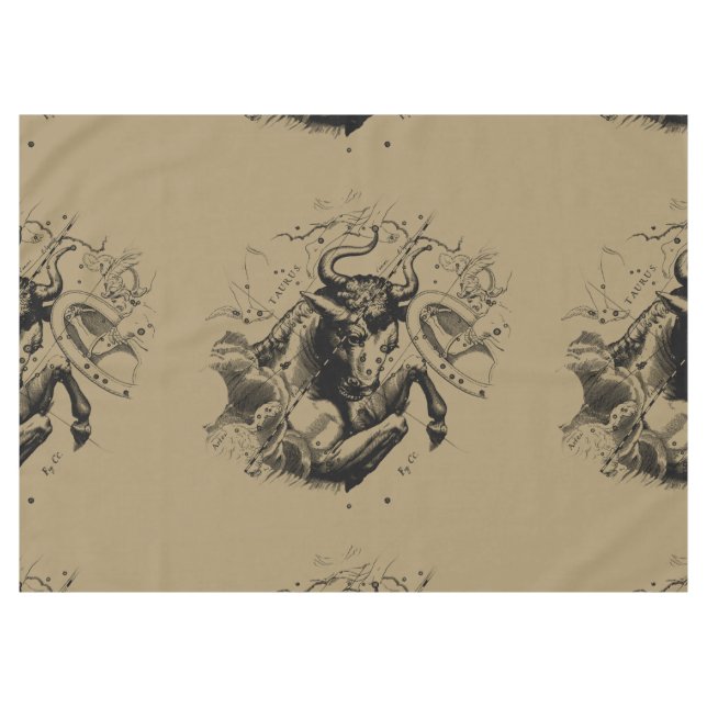 Stier Constellation Hevelius 1690 Gravur Tischdecke (Vorderseite (Horizontal))