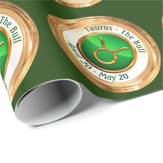 Stier - das Stier-Tierkreis-Zeichen Geschenkpapier (Rolleneckpunkt)