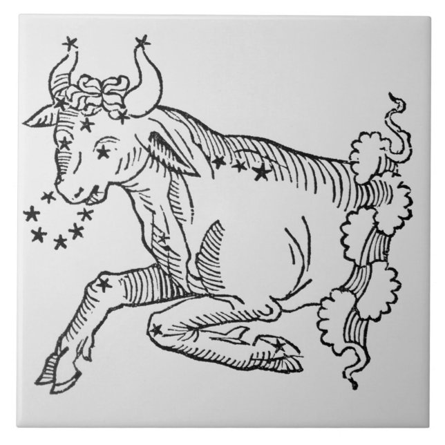 Stier (der Stier) eine Illustration vom Fliese (Vorderseite)