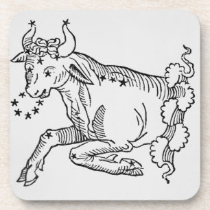 Stier (der Stier) eine Illustration vom Untersetzer