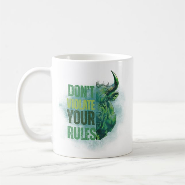 Stier-Design | Erinnerung | Motivation Kaffeetasse (Links)