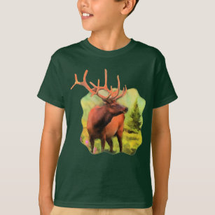 Stier-Elch-wild lebende Tiere scherzen T - Shirt