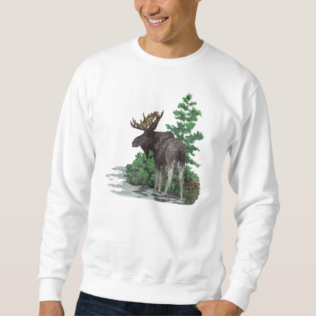 Stier-Elchkunst Sweatshirt (Vorderseite)