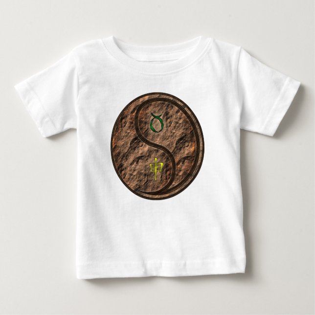 Stier & Erd-Affe Baby T-shirt (Vorderseite)
