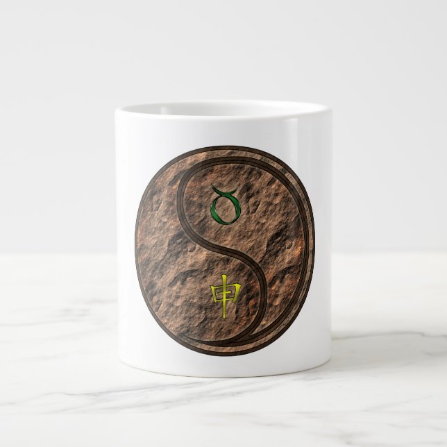 Stier & Erd-Affe Jumbo-Tasse (Vorderseite)