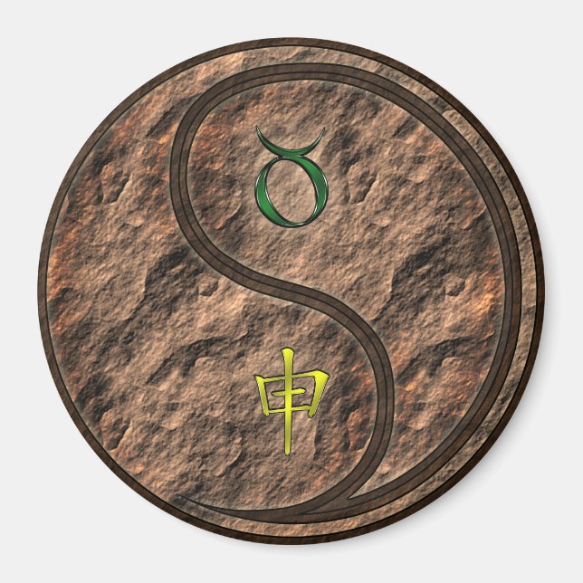 Stier & Erde Affe Magnet (Vorne)