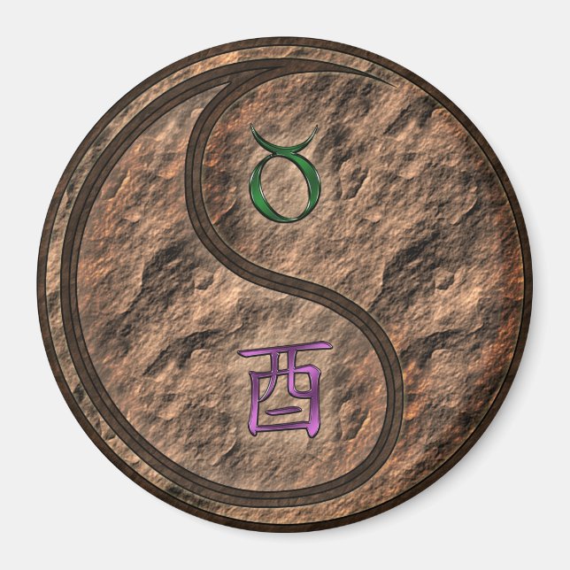 Stier & Erde Hahn Magnet (Vorne)