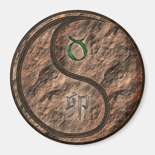 Stier & Erde-Hase Magnet (Vorne)