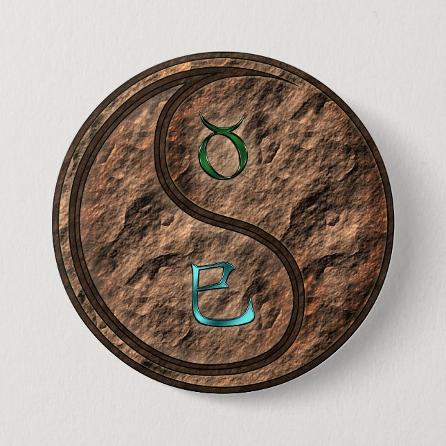 Stier & Erdnatter Button (Vorderseite)