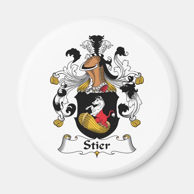 Stier Familienwappen Magnet (Vorne)