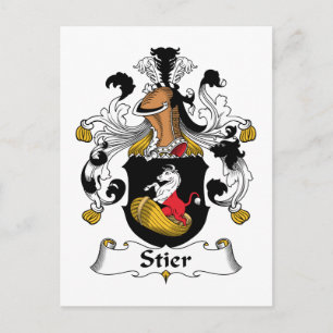 Stier Familienwappen Postkarte