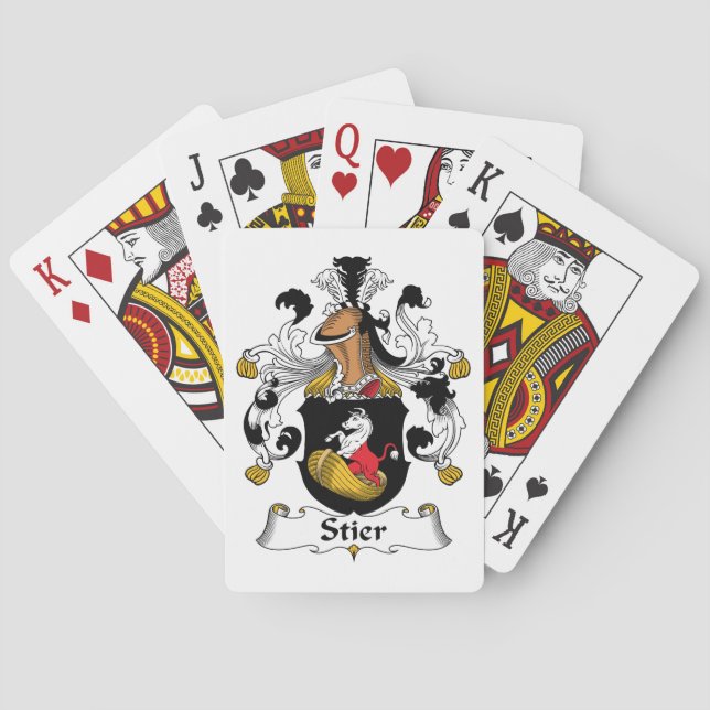 Stier Familienwappen Spielkarten (Rückseite)
