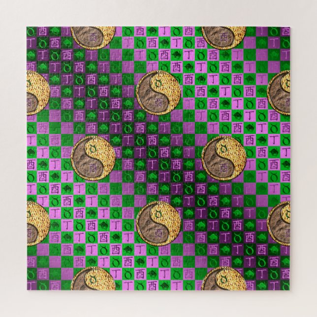 Stier & Feuer Hahn Puzzle (Vertikal)