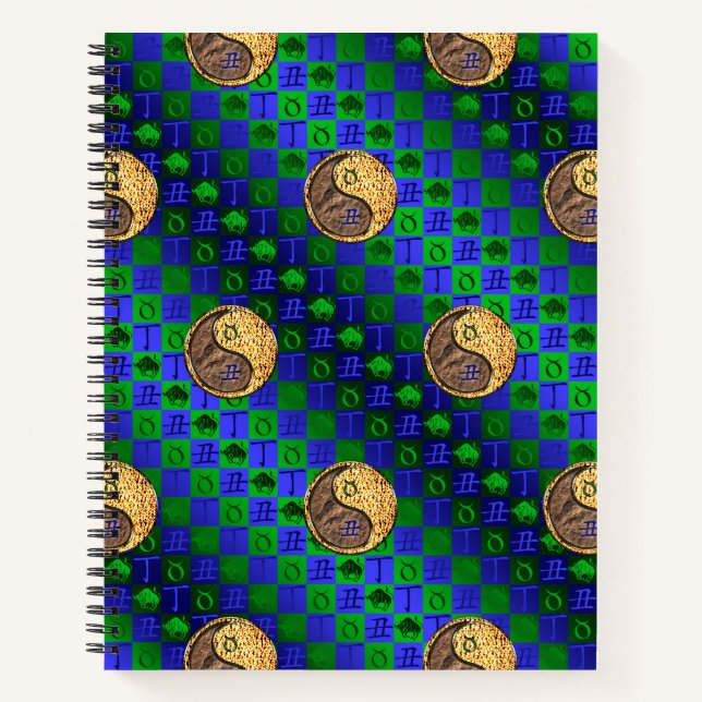 Stier & Feuer Ochse Notizbuch (Vorderseite)