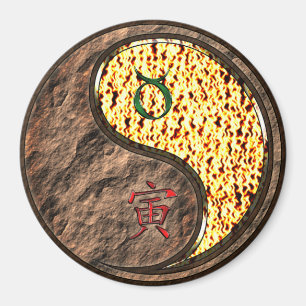 Stier & Feuer Tiger Magnet