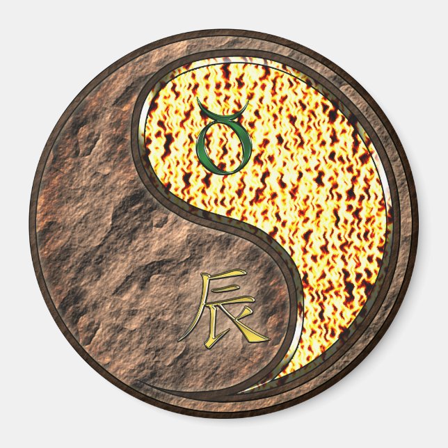 Stier & Feuerdrache Magnet (Vorne)