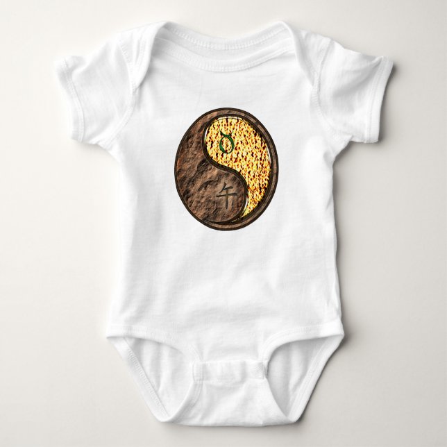 Stier & Feuerpferd Baby Strampler (Vorderseite)