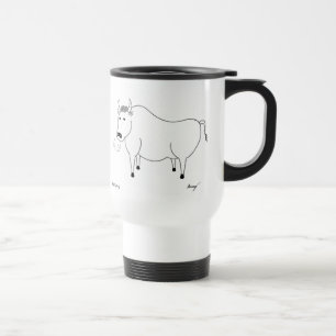 Stier-Folk-Art-Reisebecher Reisebecher
