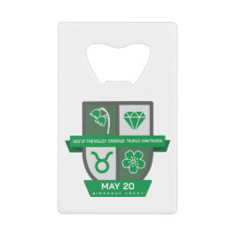 Stier-Geburtstags-Emblem™ für 1.-20. Mai Geldbeutel Flaschenöffner