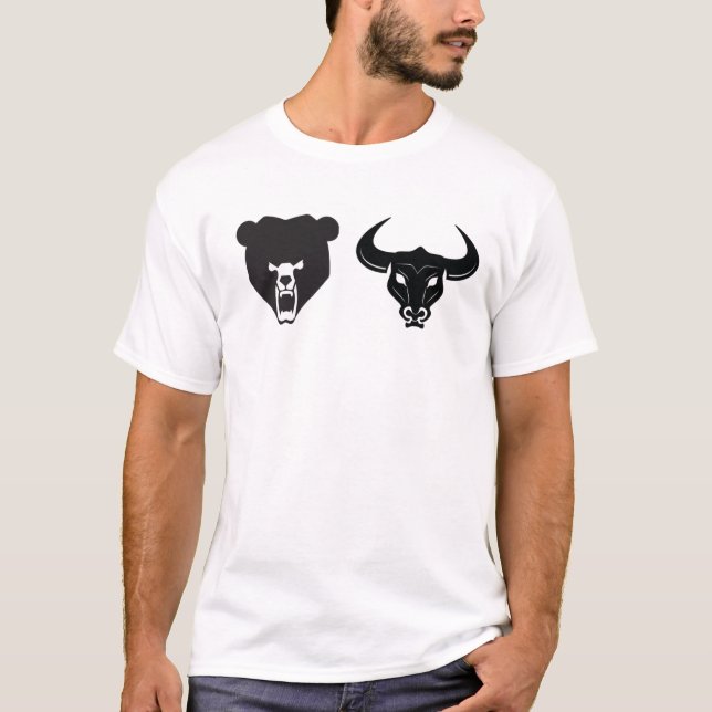 Stier gegen Bären T-Shirt (Vorderseite)