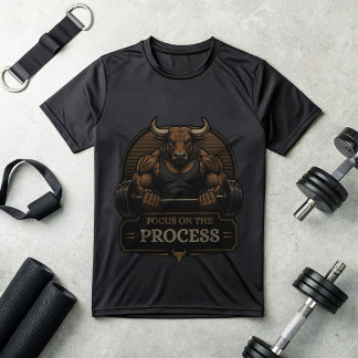 Stier-Gym-Motivations-T-Shirt | Konzentriere dich T-Shirt