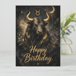 Stier Happy Birthday Sternzeichen Design
