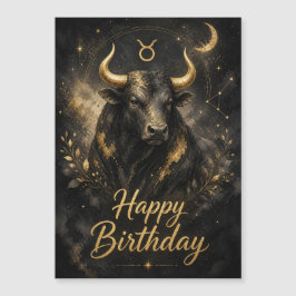Stier Happy Birthday Sternzeichen Design Magnetkarte