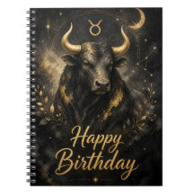 Stier Happy Birthday Sternzeichen Design