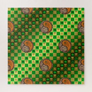Stier & Holz-Drache Puzzle