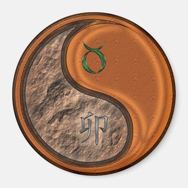 Stier & Holz Kaninchen Magnet (Vorne)