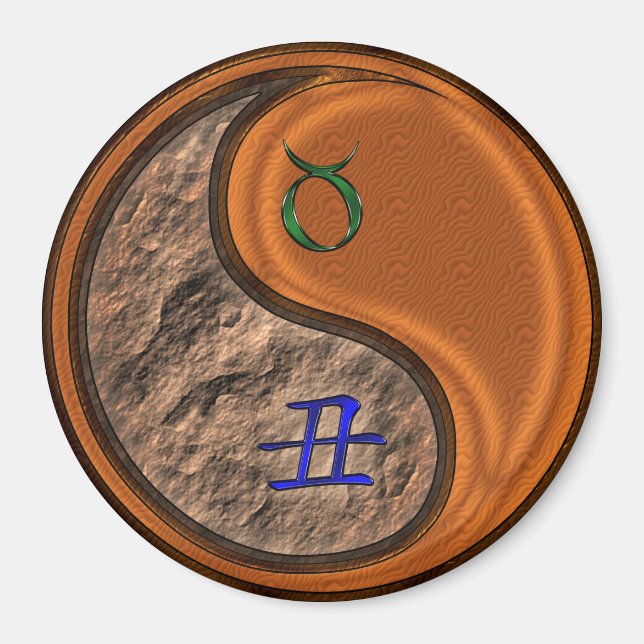 Stier & Holz Ochse Magnet (Vorne)