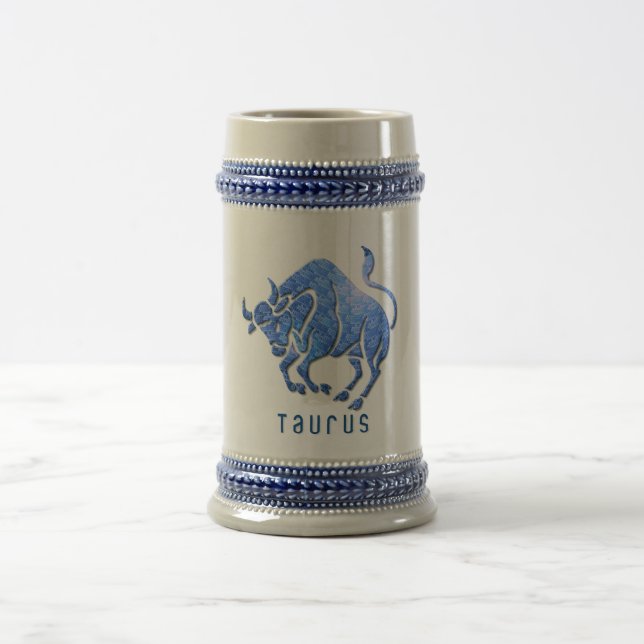 Stier-Horoskop-Bier-Tasse Bierglas (Mittel)
