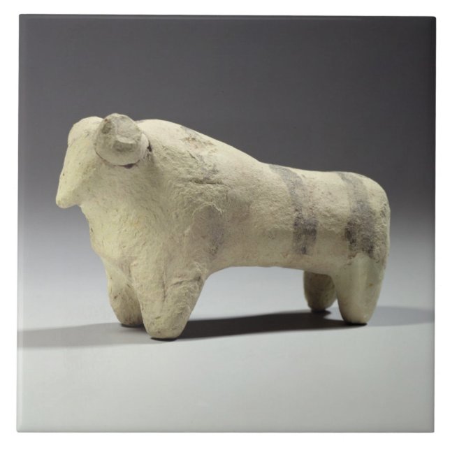 Stier in der Ubaid Art, c.4000-3500 BC (terracott Fliese (Vorderseite)