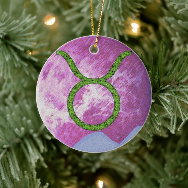 Stier Keramik Ornament (Baum)