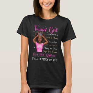 Stier Mädchen Schwarze Königin Sternzeichen Geburt T-Shirt