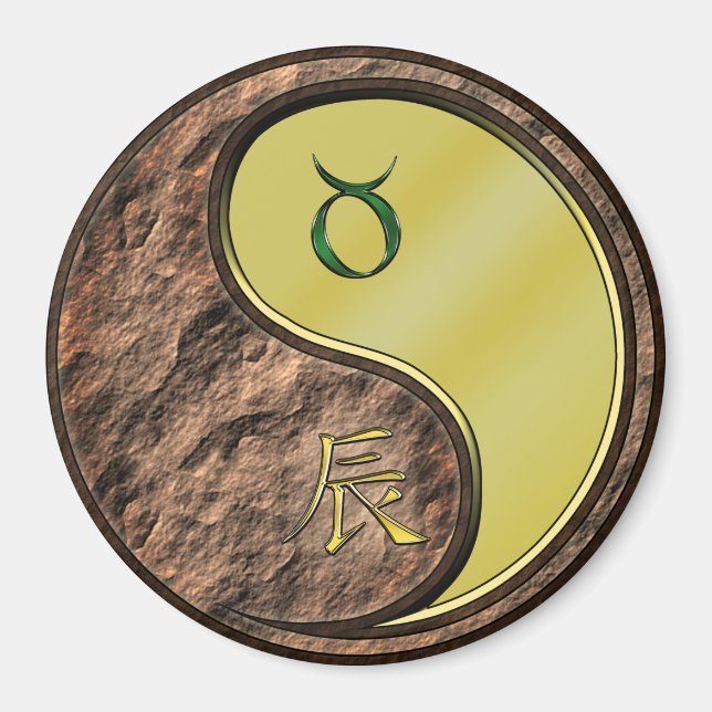 Stier & Metalldrache Magnet (Vorne)